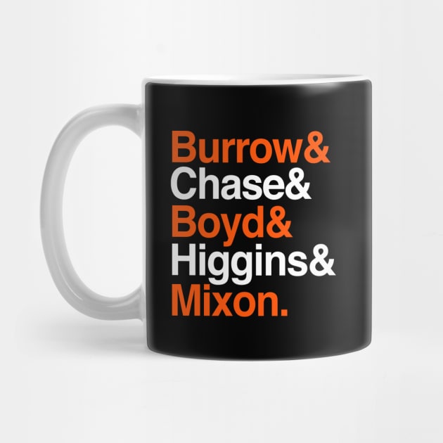 Bengals Helvetica Burrow by Carl Cordes